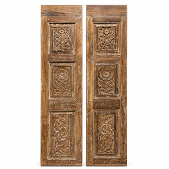 Antique Carved Teak Double Doors