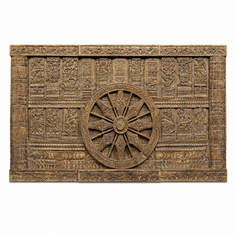 Sun Temple Wall Art Headboard
