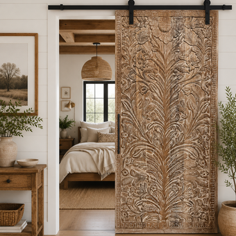 Hand-Carved Wooden Tree of Life Panel
