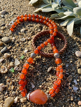 Carnelian Choker Necklace – Holistic Grounding Handmade Jewellery