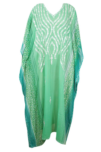 Women's Sheer Kaftan Maxi Dress