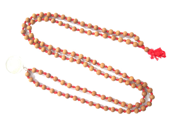 Sri Yantra Mala Beads Hand Knotted Sandalwood Mala Prosperity