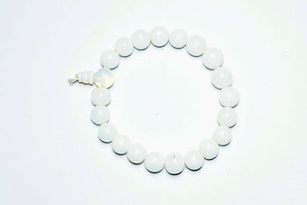 Energetic Beads White Ageta Moonstone Jewellery Meditation Wrist