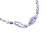 Purple Amethyst Beads Necklace-Handmade Twisted Beads Stones Jewelry