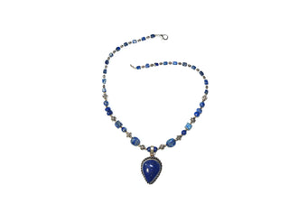 Jewelry Lapiz Beads Pendent Necklace - Beads Stones Handmade