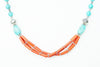 Bohemian Jewelry turquoise coral Beads Pendent Necklace Artisan Crafted