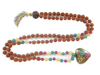 Yoga Mala Mercury Mars Jupiter Mala Beads Rudraksha Prayer Mala