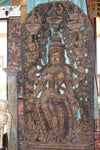 Antique Lakshmi Statue Ashtlakshmi Lotus Temple Sculpture Supreme Goddess