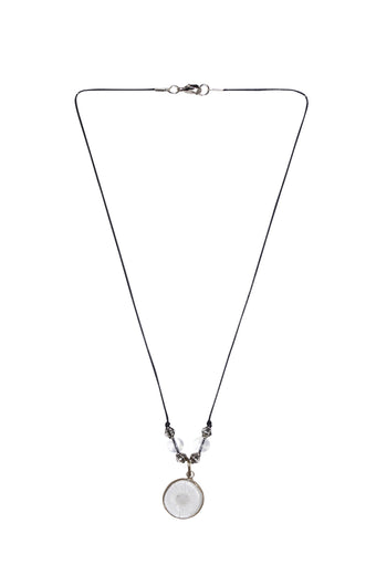 Vishnu Natural Crystal Lotus Stones Pendant Yoga Meditation Necklace