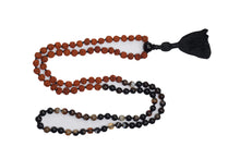  VEDAMALAS BLACK AGATE Meditation Necklaces Vedic Mala Beads Rudraksha