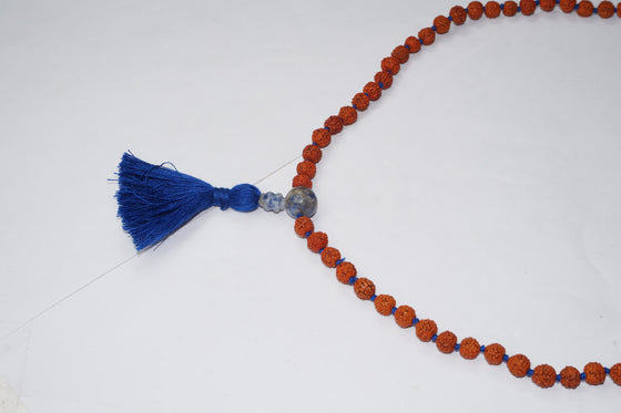 VEDAMALAS Handmade Authentic 108 Bead Mala Necklace Lapis Lazuli