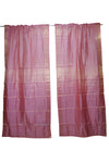  Pink Sherbet Gold Curtains Rod Pocket Sari Curtains