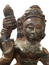 Vintage Rustic Tribal Indian Goddess Wood Statue Sculpture
