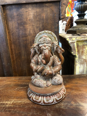 Musical Ganesha Statue Hand Carved Stone Religious Lord Sculpture