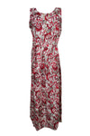 Maxi Dress Casual Sleeveless Printed Scoop Neck Rayon S/M