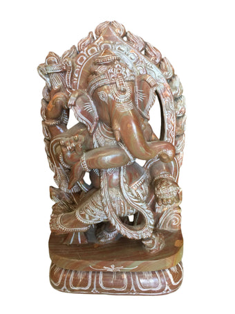 Dancing Ganesh Stone Sculpture Hand Carved Gorgeous Natraja Ganesha Statue
