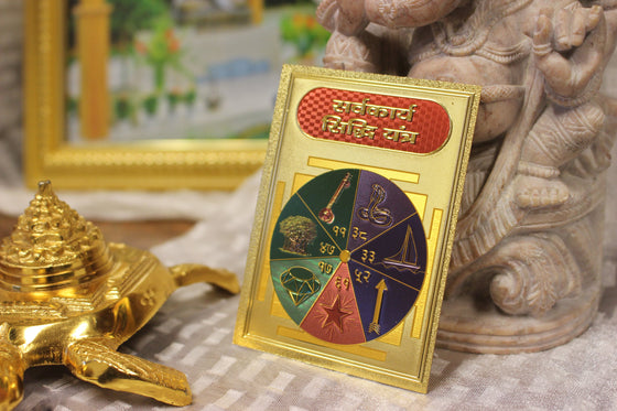 Positivity Altar, Sri Karya Siddhi Yantra, Saturn Black Crystal