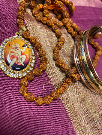 Chakra Necklace, Prayer Mala Beads, Meditation, Rudraksha Mala, OM