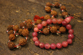 Sphatik Rudraksha Mala Shiva Shakti Yoga Mala Beads Yoga Necklaces