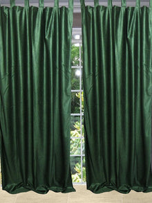  Green Curtains Panel Drapes, Tab Top Bedroom Curtains