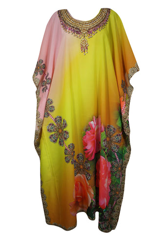 Kaftan Maxi Dress, Boho Beach holidays, Resort Wear 3XL