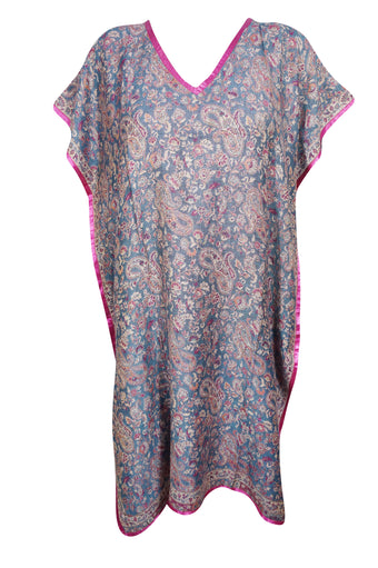 Kaftan Dresses Gray Pink Caftan Dresses Warm Pashmina ML