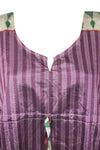Caftan Dress, Purple Boho Beach Mid Calf Kaftan, Size