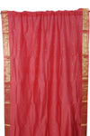 2 Pink Sari Curtain Rod Pocket Drapes, Window Teatment