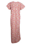 Boho Maxi Dresses, Muumuu, Floral Cotton Housedress, Summer Patio dress, Nighgown M