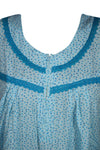 Maxi Caftan Dress, Maternity Blue Floral Printed Lounger L