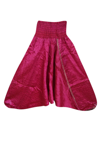 Hippie Festival Yoga Pants, Juicy Raspberry Pink, Boho Bohemian Clothing S/M/L