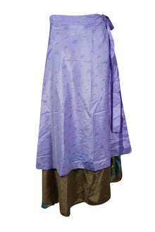  Bohemian Maxi Wrap Skirt, Purple, Beach Wrap Around Silk Magic Skirts