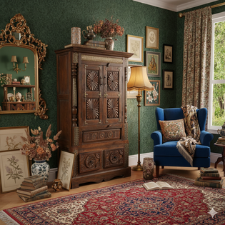  Vintage Maximalism: How to Master the Bold Design Trend with Antique Doors and Furniture