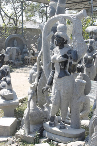  Hindu Stone Sculpture, Garden Sanctuary