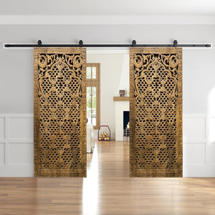  Barn Doors: Carved Wood Sliding Doors for Closets & Small Rooms | Mogulinterior