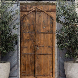  A Stone Cottage in Harmony with Nature, Vintage Carved Doors | Mogul Interior