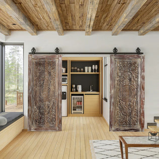  The Fusion of Traditional Indian Artistry and Modern Barn Doors | Mogulinterior