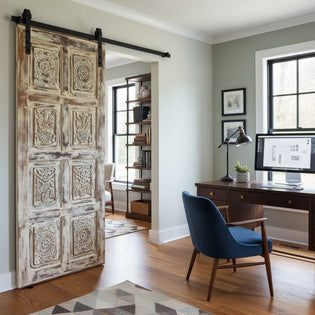  A Rustic Revival: Bold Decor & Hand-Carved Doors in a California Farmhouse | Mogulinterior