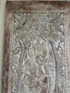Vintage Temple Door Dancing Ganesha Wall Panel Ornate Studs Carved Barn Door 84x41