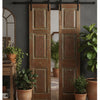 Antique Artisan Carved Door Distress Blue Double Doors Floral Barn Door