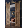 Antique Carved French Doors Floral Distress Wood Sliding or Hinged Barn Door 80