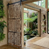carved wood door