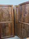 Rustic Modern Carved Entry Doors Reclaimed Wood Double Doors 80x36