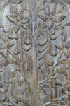 Tree Of Life with Deer Carved Wood Barn Door Wellness Art 84x36