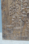 Tree Of Life with Deer Carved Wood Barn Door Wellness Art 84x36
