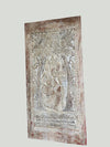 Decorative wooden panel with ganesha carving 