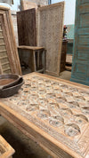 Carved Wood Jharokha Coffee Table – Vintage Rustic Accent Table 54