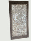 Ganesha Carved wooden panel with hand carved design  