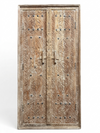 Antique Indian Hand-Carved Double Doors | Rustic Farmhouse Architectural Salvage