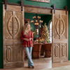 Midcentury Spanish Hacienda Doors | Antique-Style Carved Wooden Entry Doors 80x30